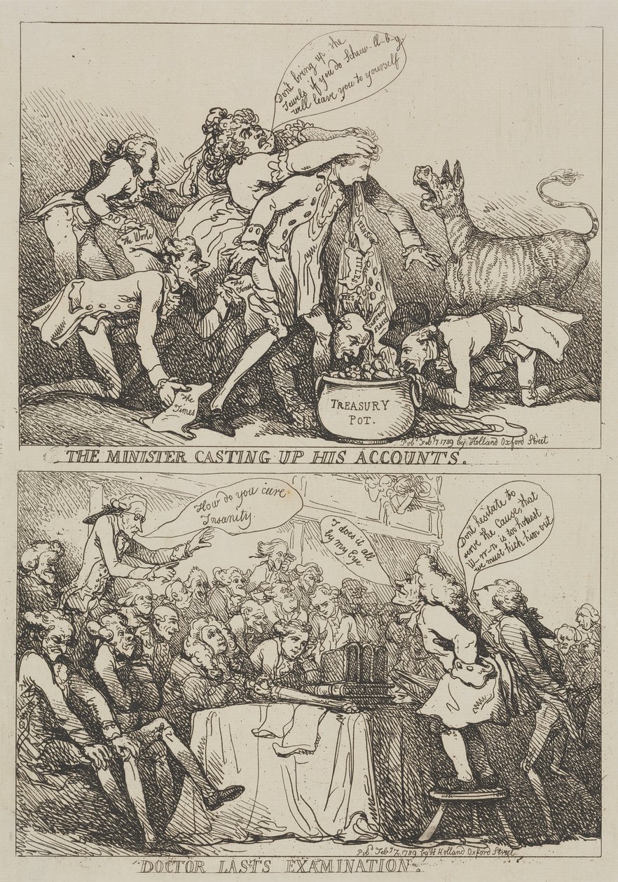 Il ministro che fa i conti da Thomas Rowlandson