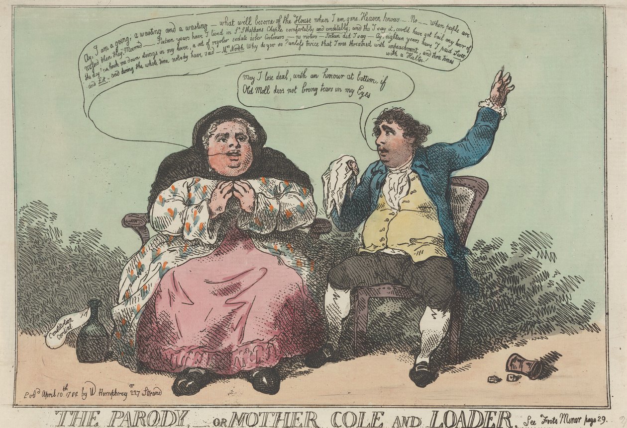 La parodia, - ovvero Madre Cole e Leader da Thomas Rowlandson