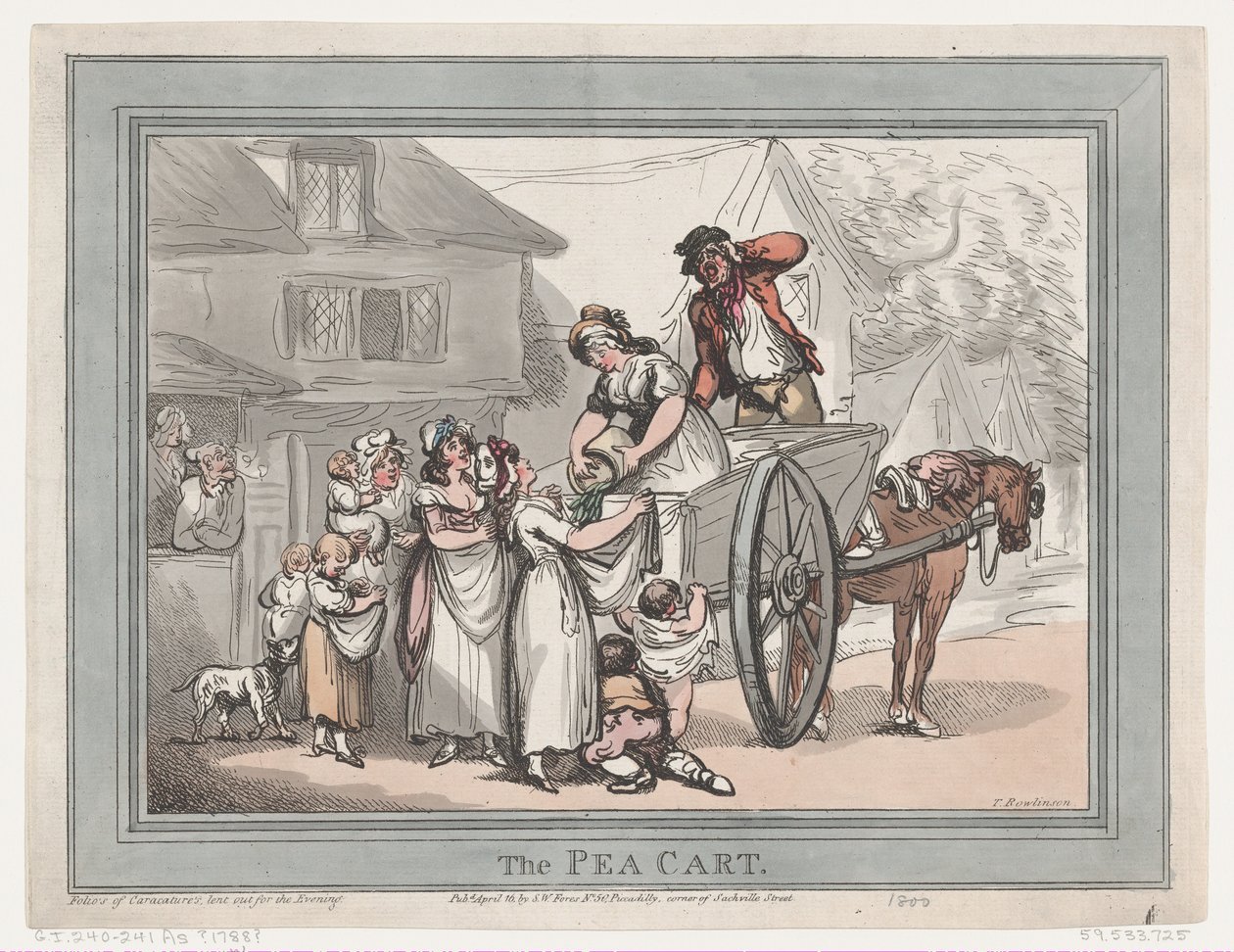 Il carro dei piselli, 16 aprile 1788 da Thomas Rowlandson