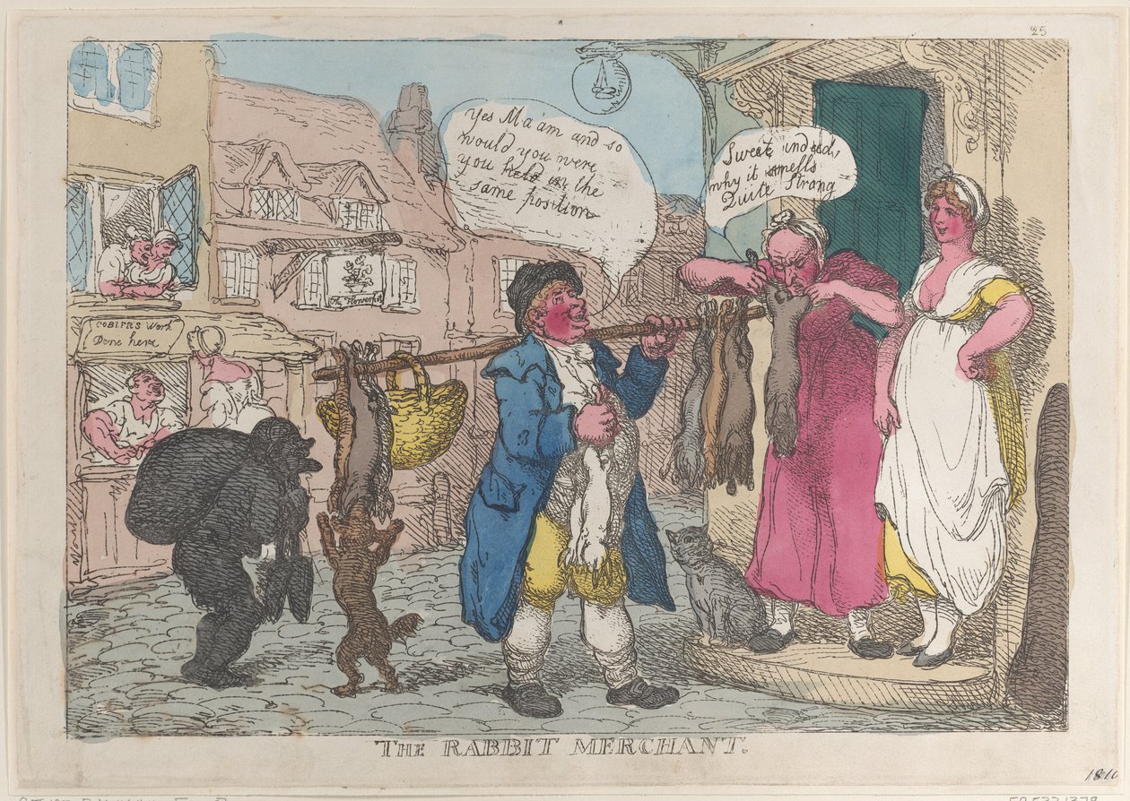 Il Mercante di Conigli da Thomas Rowlandson