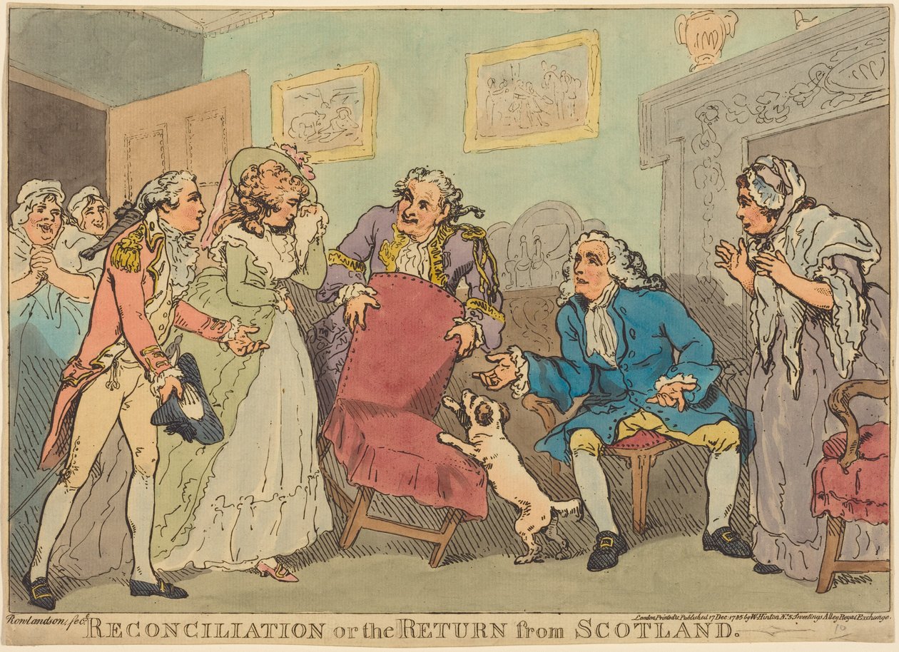 La riconciliazione, ovvero Il ritorno dalla Scozia da Thomas Rowlandson