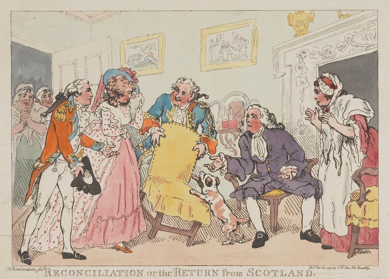 La riconciliazione, ovvero il ritorno dalla Scozia da Thomas Rowlandson