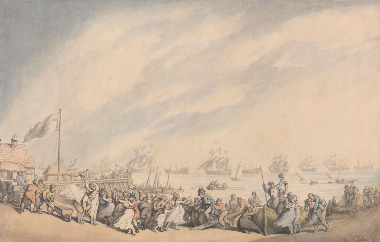 Il Ritorno della Flotta a Great Yarmouth nel 1797 da Thomas Rowlandson
