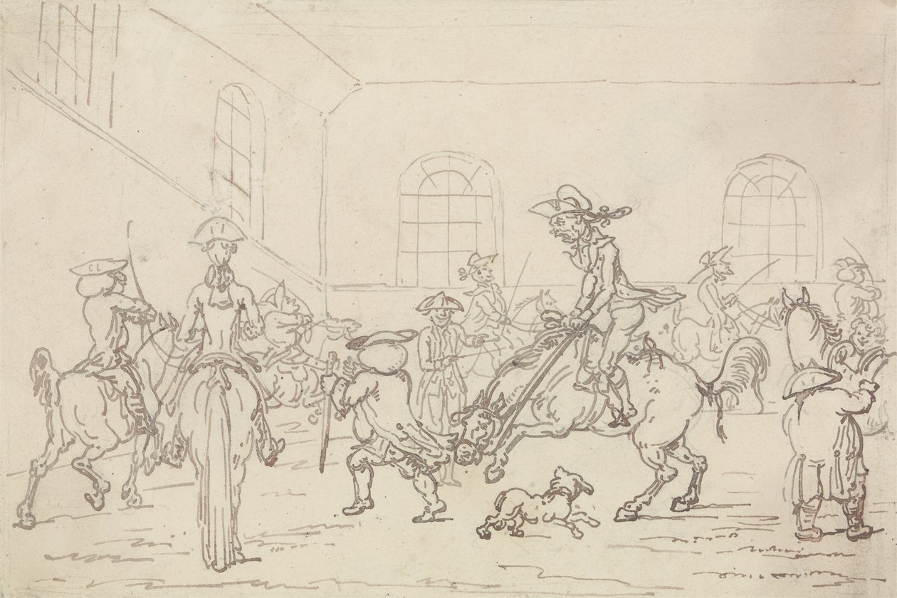 La scuola di equitazione da Thomas Rowlandson