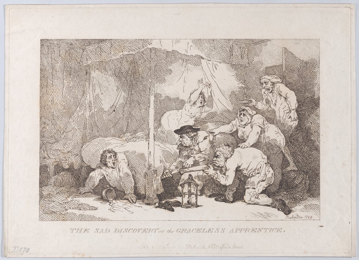 La triste scoperta dell’apprendista senza garbo da Thomas Rowlandson