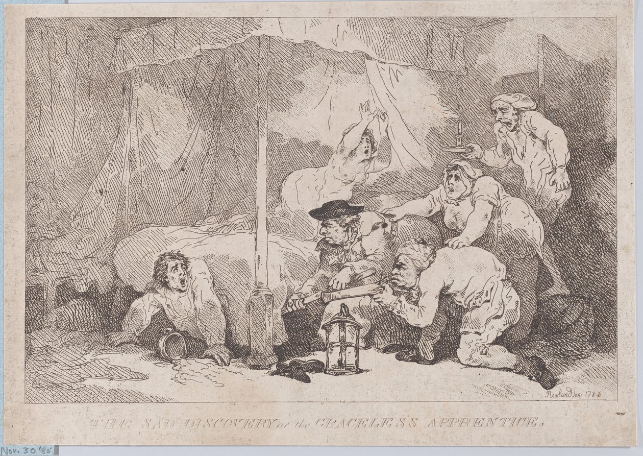 La triste scoperta dell’apprendista senza garbo da Thomas Rowlandson