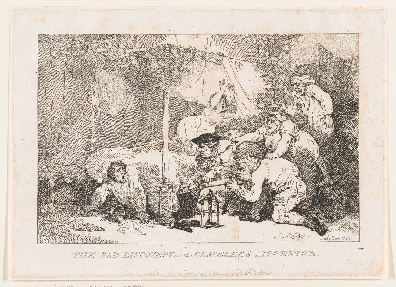 La triste scoperta; ovvero, l’apprendista senza garbo da Thomas Rowlandson