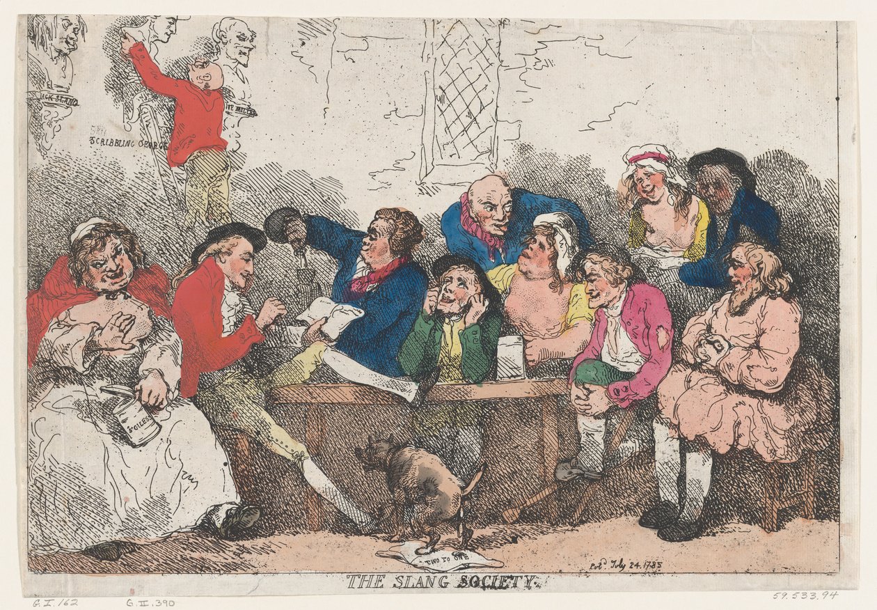 La società dello slang da Thomas Rowlandson