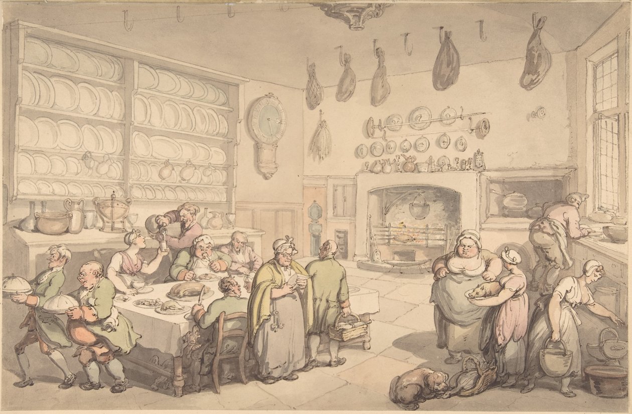 La cucina dello scudiero da Thomas Rowlandson