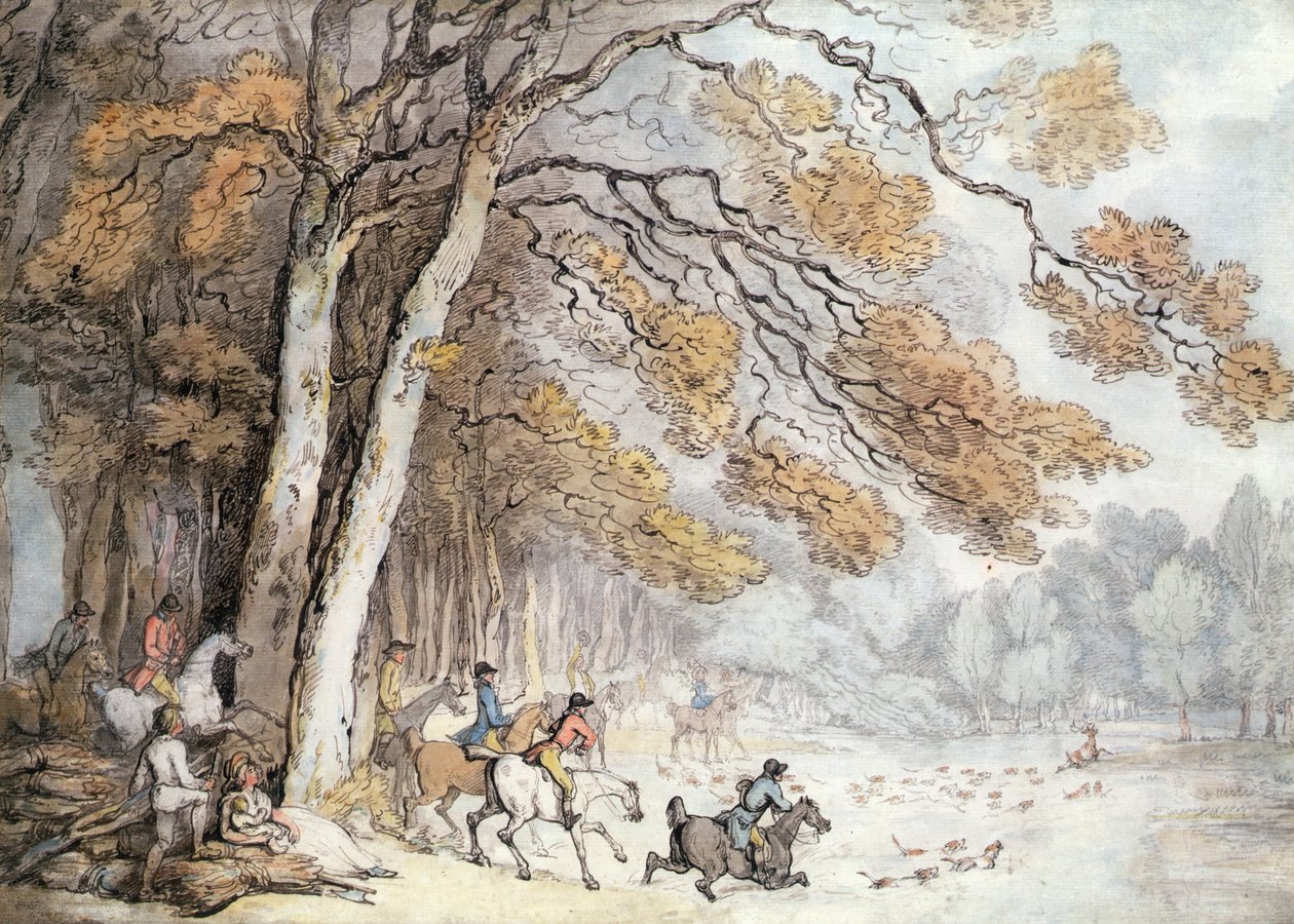 La caccia al cervo da Thomas Rowlandson