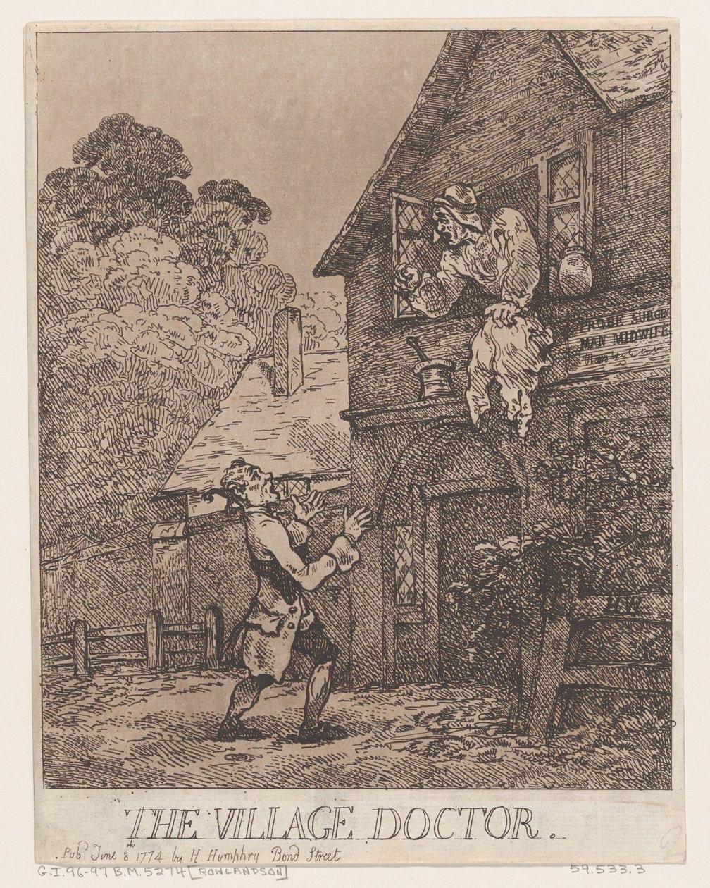 Il dottore del villaggio da Thomas Rowlandson