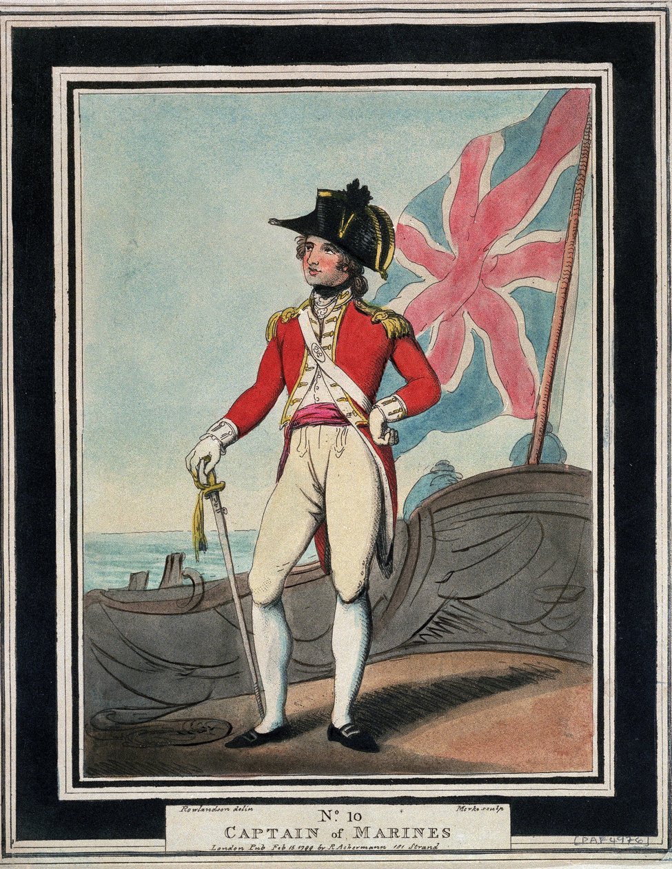 Il capitano navale nella Royal Navy nel XVIII secolo da Thomas Rowlandson