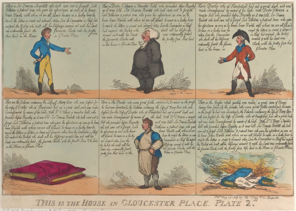 Questa è la casa in Gloucester Place, Piatto 2, 26 maggio 1809 da Thomas Rowlandson