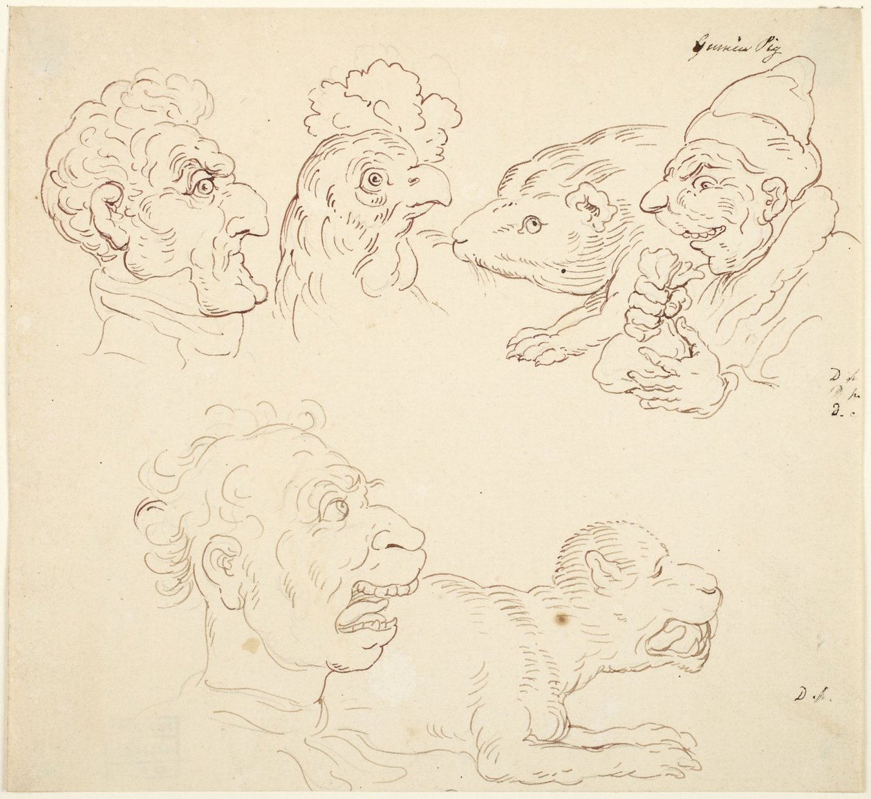 Tre caricature da Thomas Rowlandson