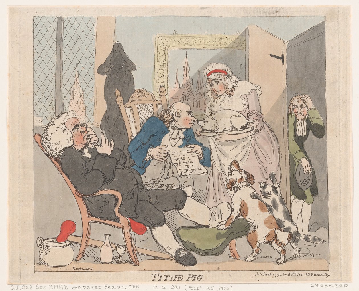 Maiale della Decima da Thomas Rowlandson