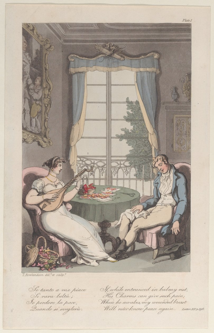 Pagina del titolo, da Napoli e la Campagna Felice: in una serie di lettere indirizzate da Thomas Rowlandson