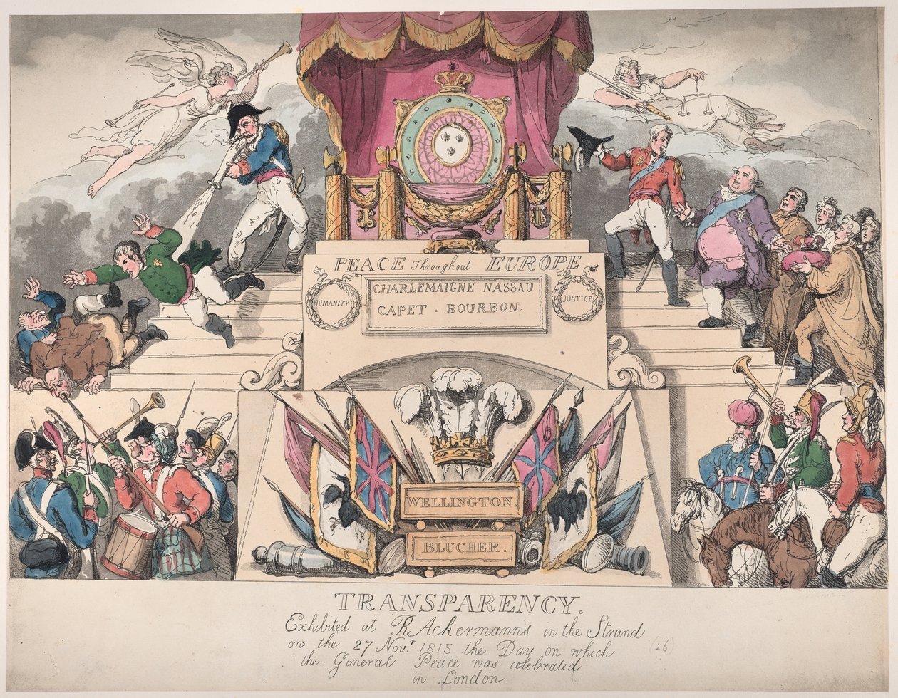 Trasparenza: esposta da R. Ackermann nello Strand il 27 novembre 1815 da Thomas Rowlandson