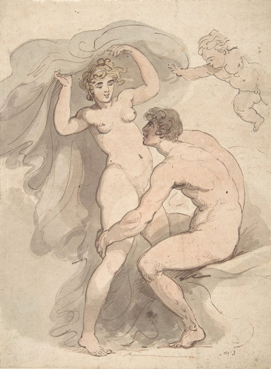 Venere, Anchise e Cupido, 1780-1827 da Thomas Rowlandson