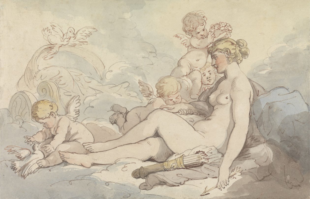 Venere incoronata da Cupido da Thomas Rowlandson