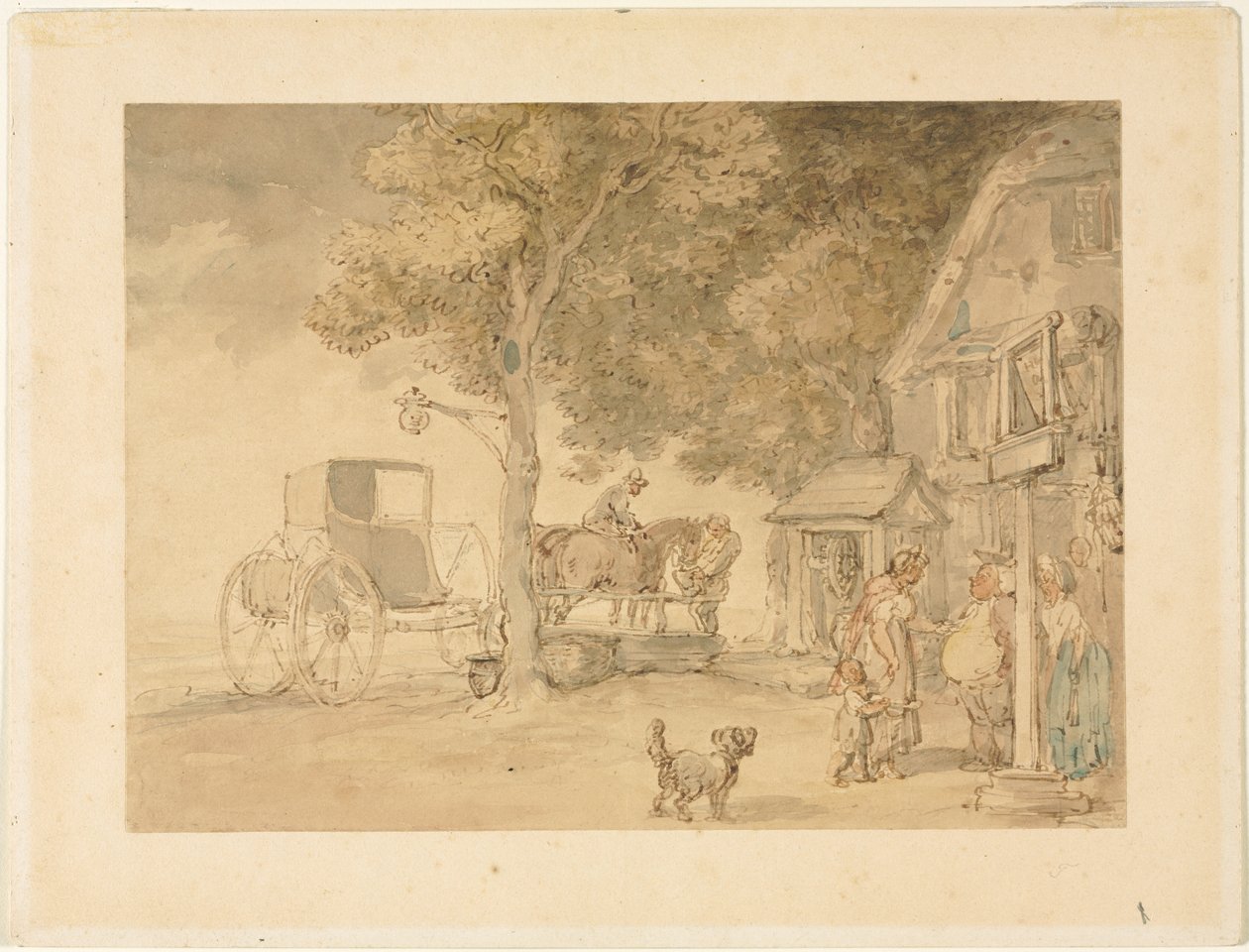Abbeverare i cavalli da Thomas Rowlandson