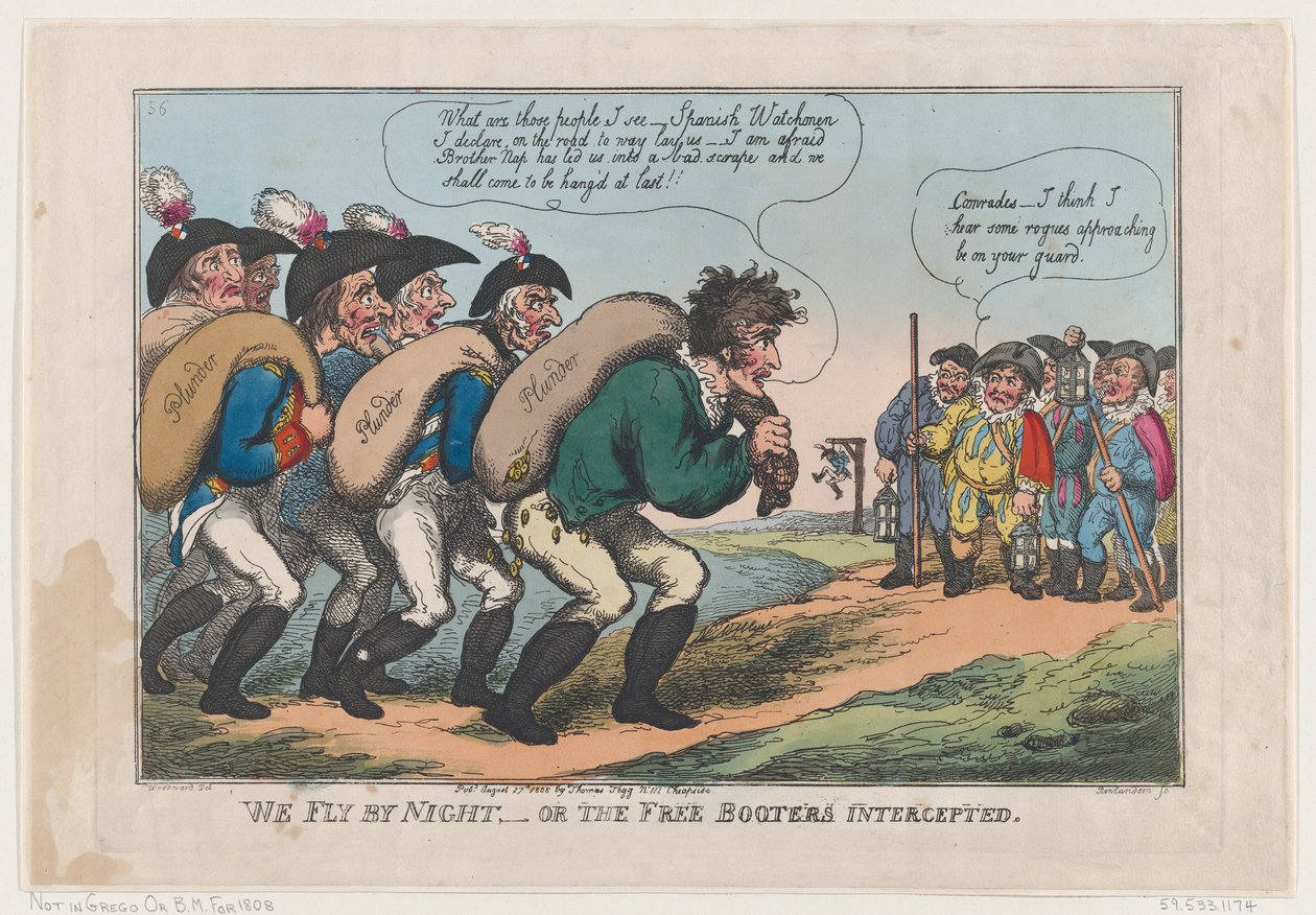 Voliamo di notte, o i predoni intercettati, 27 agosto 1808 da Thomas Rowlandson