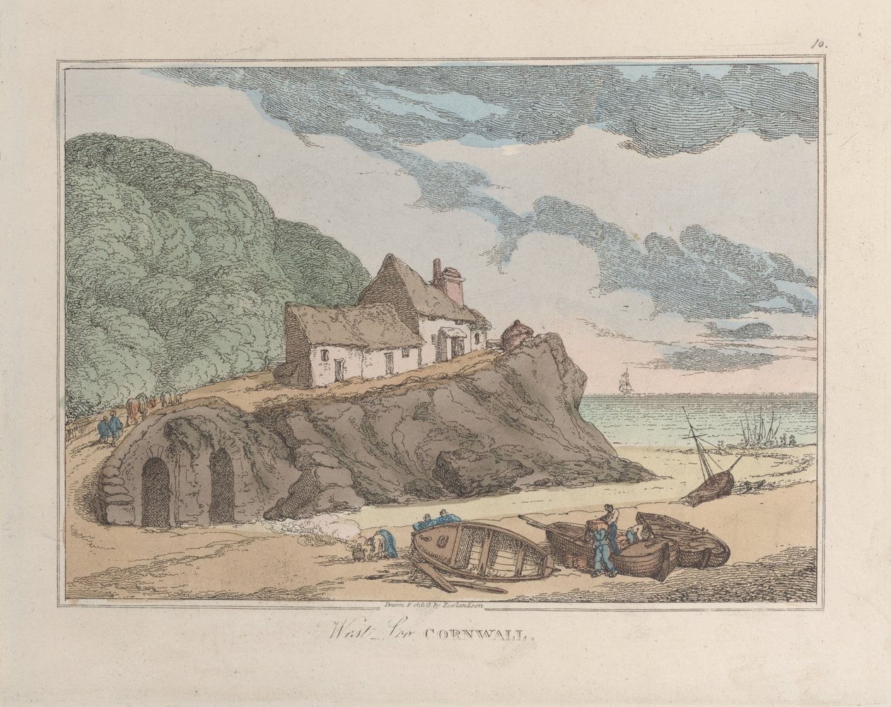 West Loo, Cornovaglia da Thomas Rowlandson