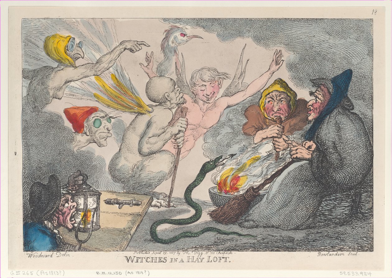 Streghe in un fienile da Thomas Rowlandson