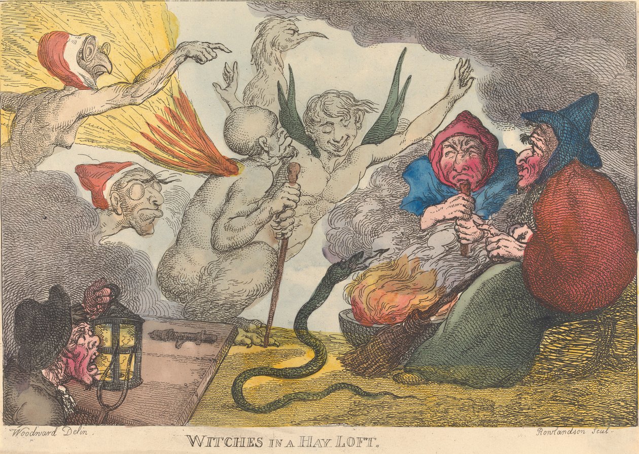 Streghe in un fienile da Thomas Rowlandson