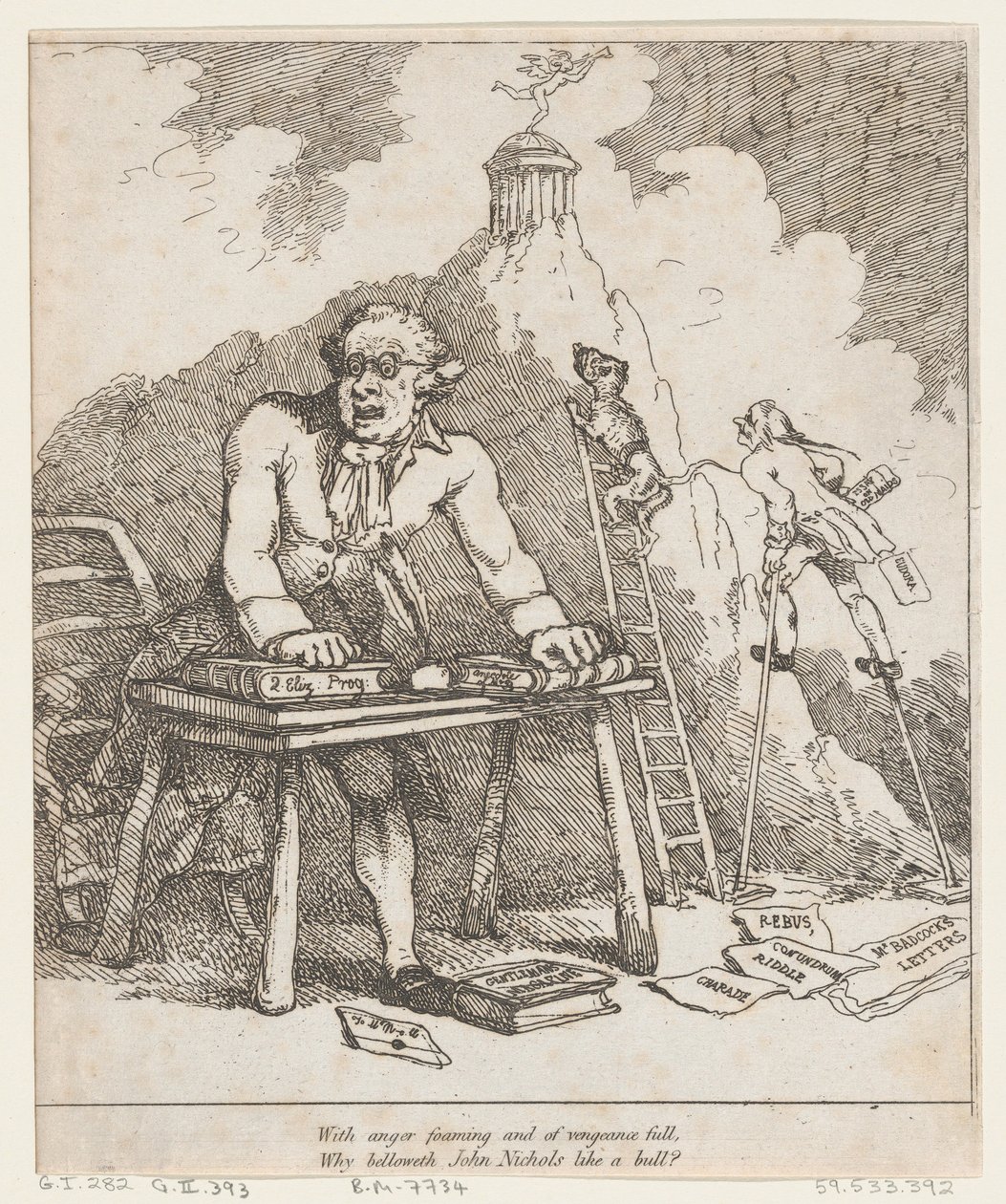 Con rabbia schiumante..., da Benevolent Epistle da Thomas Rowlandson