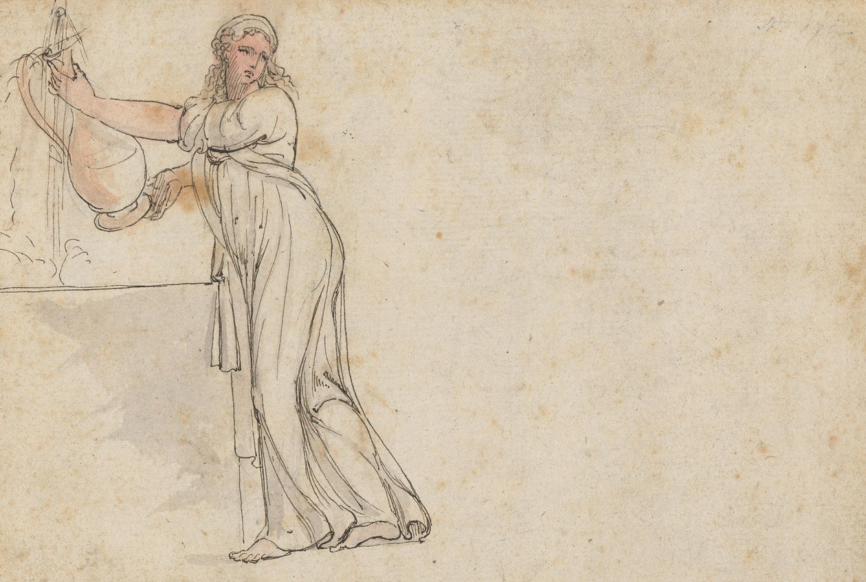 La donna al pozzo da Thomas Rowlandson