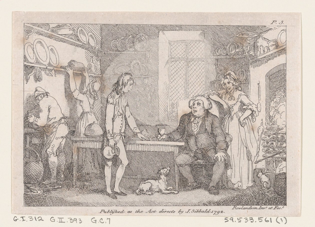 Giovane Adams catechizzato dal parroco Adams, da Le avventure di Joseph Andrews e dei suoi amici da Thomas Rowlandson