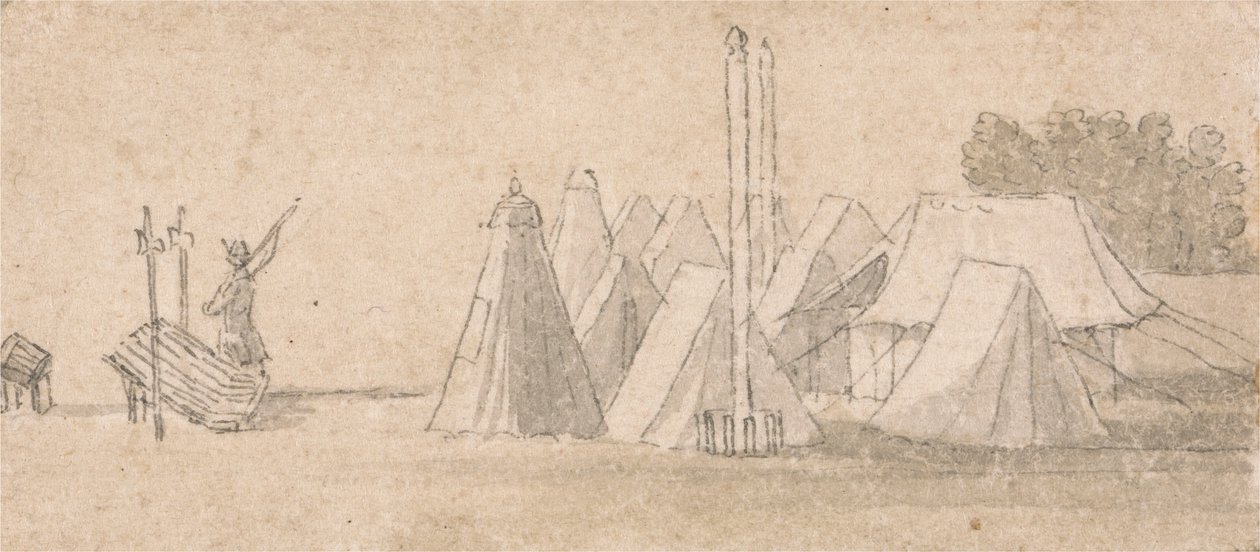Scena di accampamento da Thomas Sandby