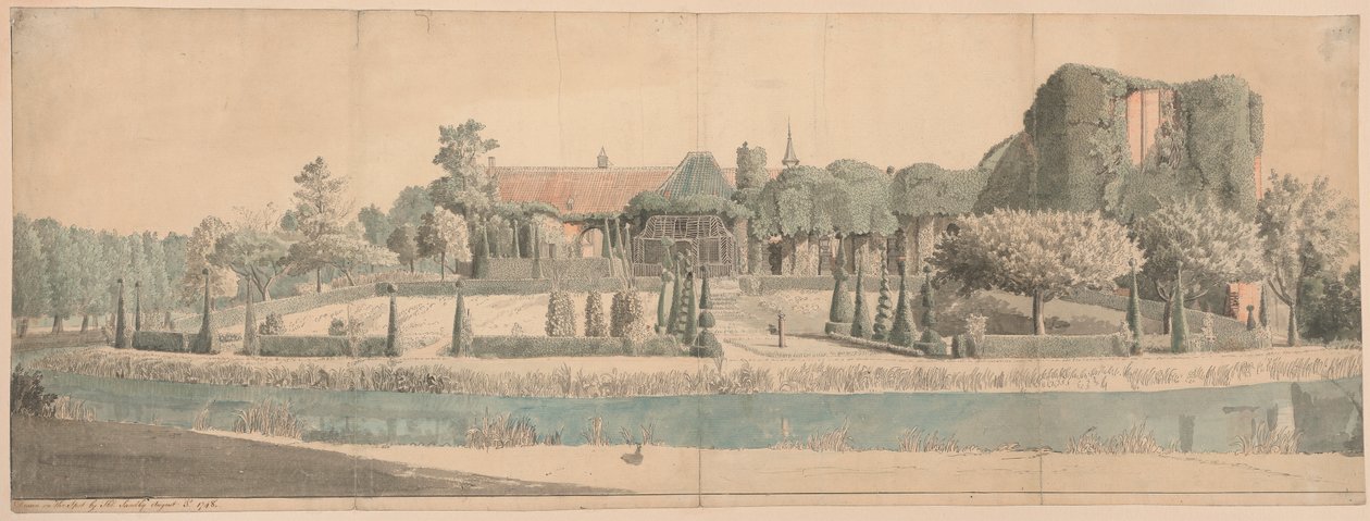Veduta di un giardino da Thomas Sandby