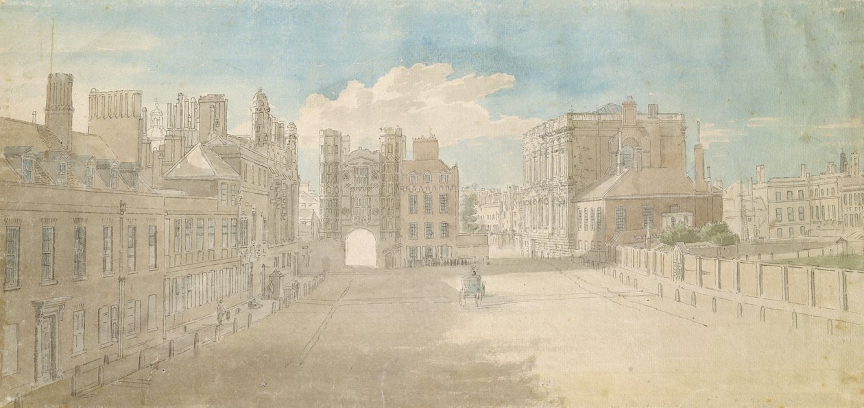 Whitehall, Holbein Gate e Banqueting House a destra da Thomas Sandby