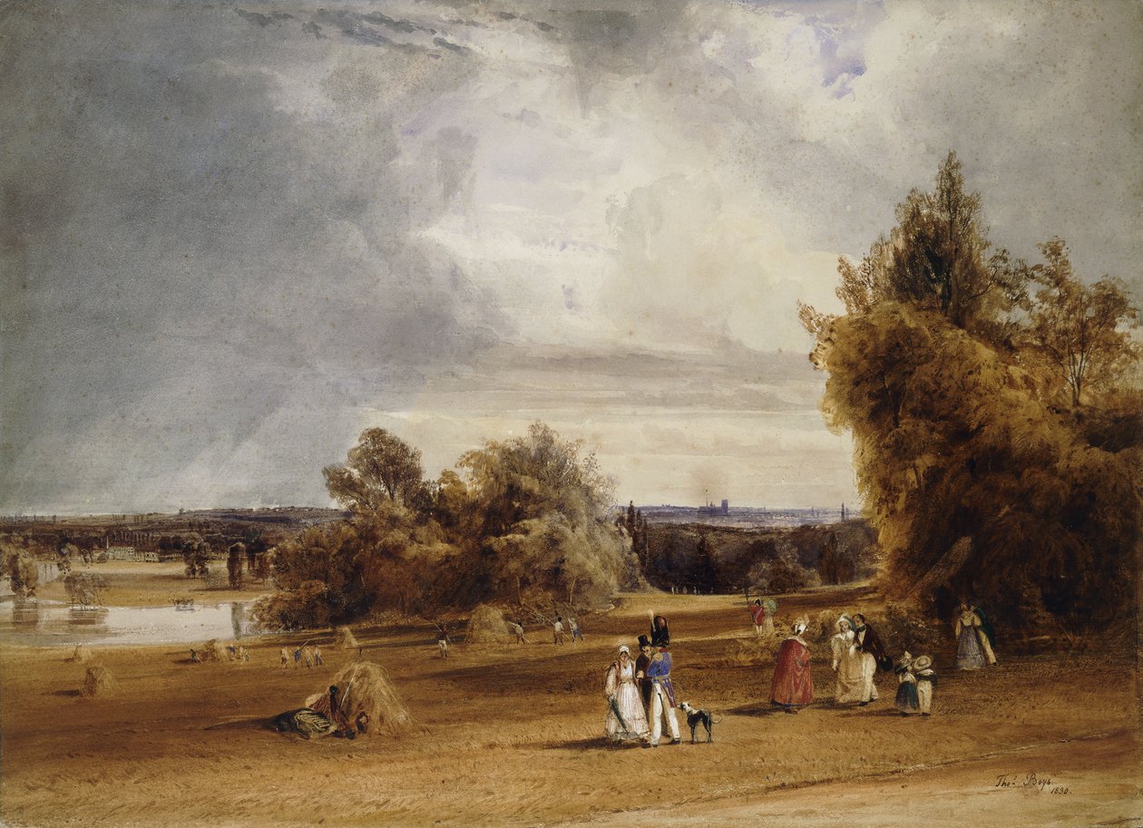 Una vista di Parigi da St. Cloud, 1830 da Thomas Shotter Boys