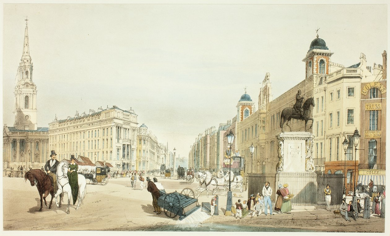 Ingresso allo Strand da Charing Cross, tavola venti da Vedute Originali di Londra com