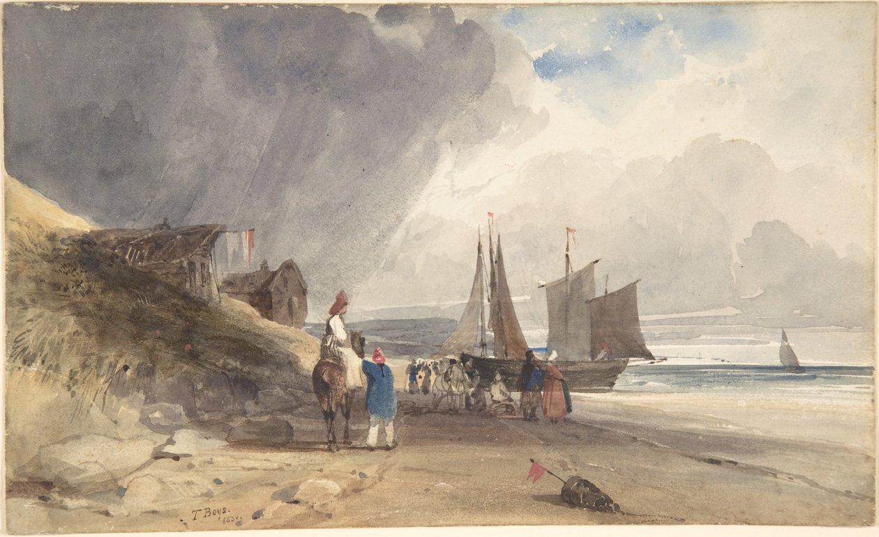 Figure su una spiaggia nel nord della Francia da Thomas Shotter Boys