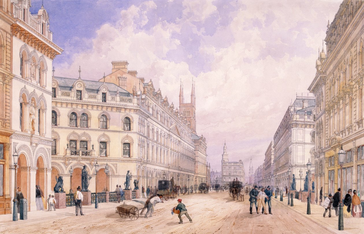 Viadotto di Holborn, Londra, 1871 da Thomas Shotter Boys