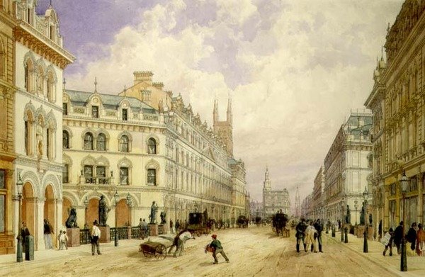 Viadotto di Holborn verso Est, Città di Londra da Thomas Shotter Boys