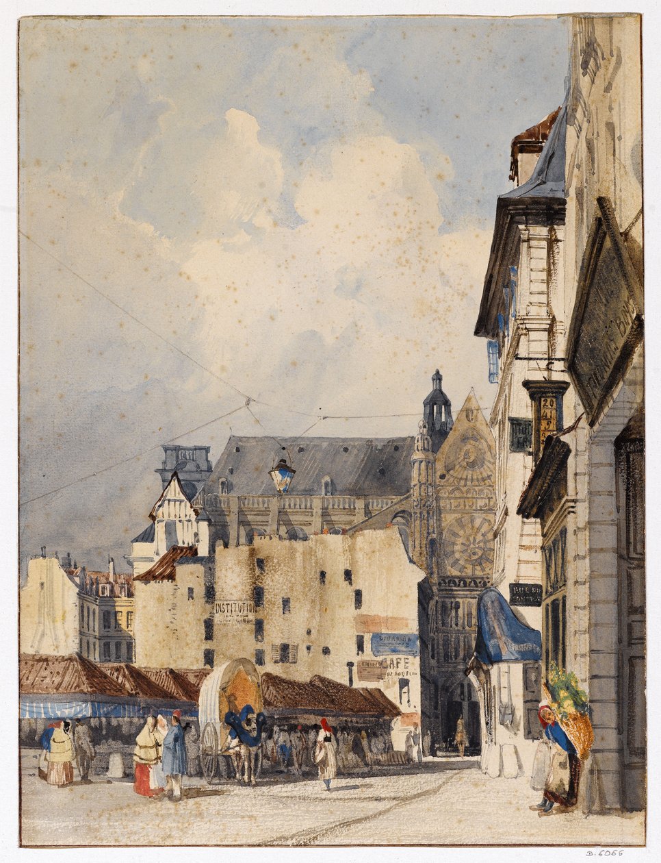 Rue des Prouvaires e la chiesa di Saint-Eustache da Thomas Shotter Boys