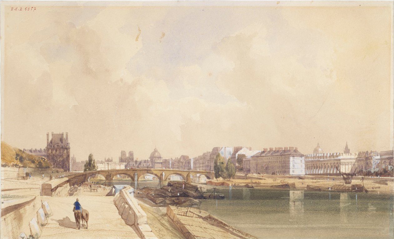 Il Pont Royal nel 1833 da Thomas Shotter Boys