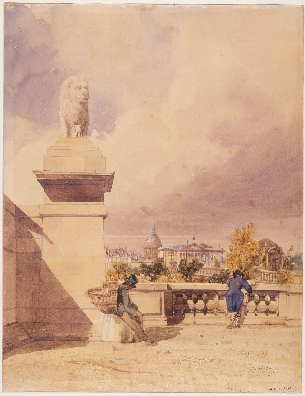 Il Pont de la Concorde e la Camera dei deputati, vista dalla terrazza delle Tuileries da Thomas Shotter Boys