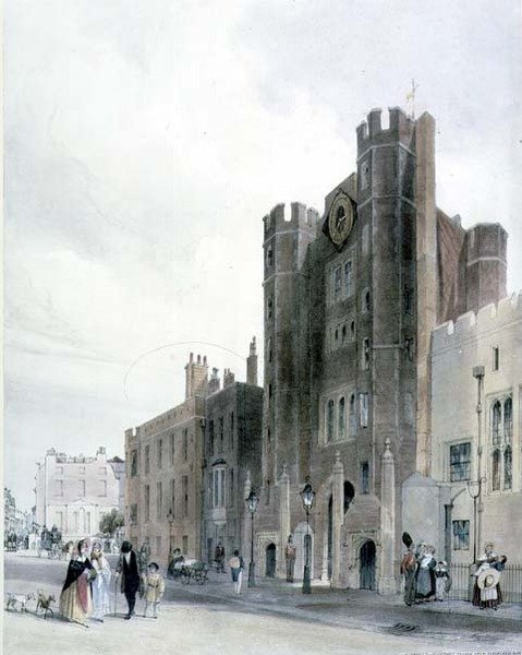 Fronte nord del Palazzo di St. James da Cleveland Row da Thomas Shotter Boys