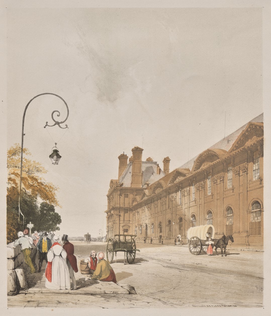 Architettura pittoresca a Parigi, Gand, Anversa, Rouen: Padiglione de Flors, Tuileries, Parigi da Thomas Shotter Boys