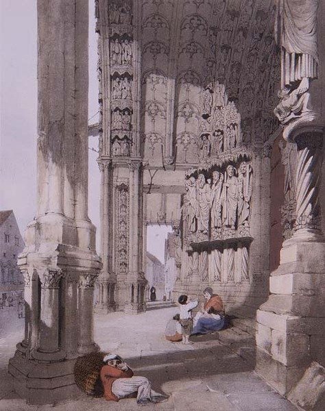 Portico sud della cattedrale di Chartres, illustrazione da 