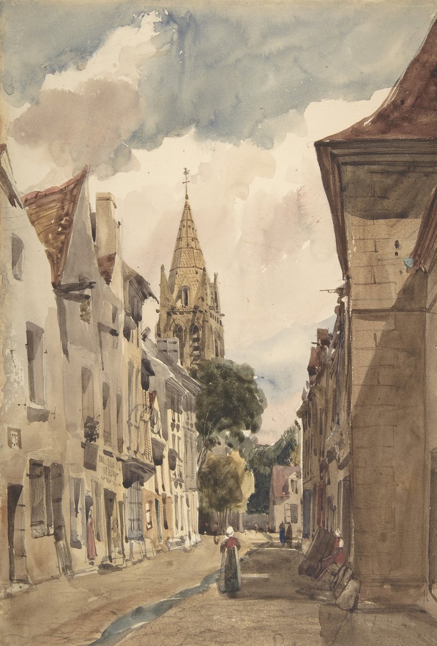 Veduta di Issy, una strada a Issy-les-Moulineaux, Seine da Thomas Shotter Boys