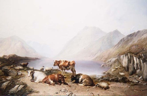 Una sosta sulla strada, Loch Etive da Thomas Sidney Cooper