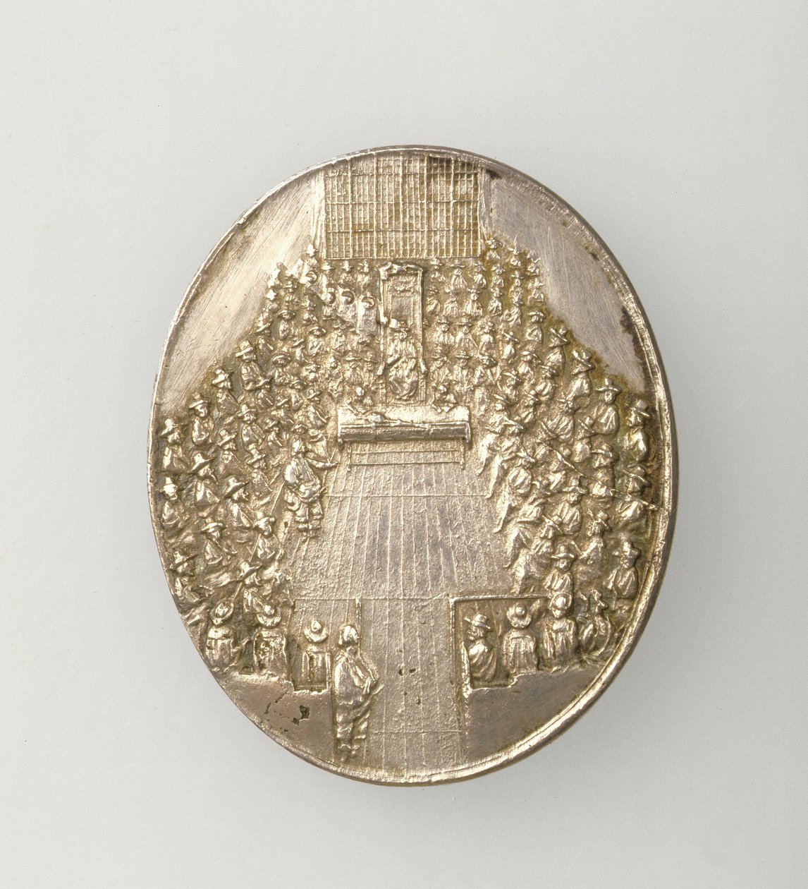 Medaglia di Dunbar raffigurante La Casa del Parlamento 1650 (retro) da Thomas Simon