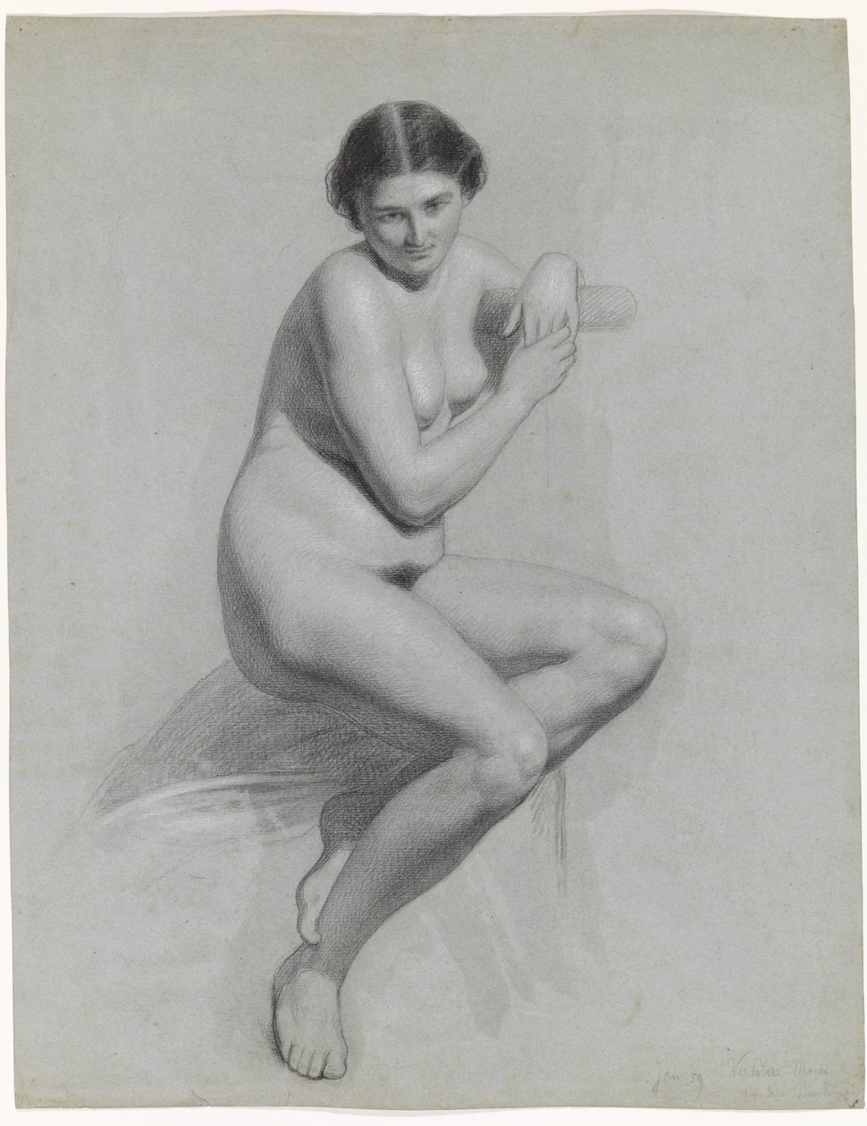 Nudo femminile seduto da Thomas Simon Cool