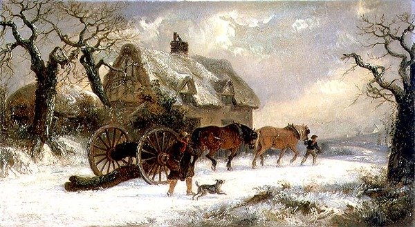Trasporto di legname - Inverno da Thomas Smythe
